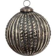 Clayre & Eef Kerstbal Ø 9 cm Bruin Glas