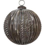 Clayre & Eef Kerstbal Ø 11 cm Bruin Glas