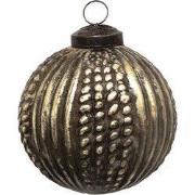 Clayre & Eef Kerstbal Ø 7 cm Bruin Glas