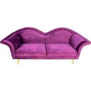 Clayre & Eef Zitbank 3-zits 3-Zits Paars Hout