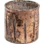 Clayre & Eef Theelichthouder Ø 9x9 cm Roze Goudkleurig Glas