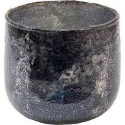 Clayre & Eef Theelichthouder Ø 13x12 cm Grijs Glas