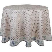 Clayre & Eef Tafelkleed Ø 170 cm Beige Blauw Katoen Bos Dieren Herfst