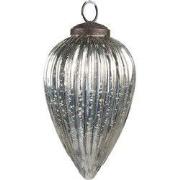 Clayre & Eef Kerstbal Ø 6 cm Zilverkleurig Glas