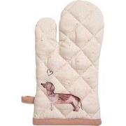 Clayre & Eef Ovenwant 18x30 cm Beige Katoen Teckel