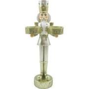 Clayre & Eef Theelichthouder Notenkraker 28 cm Goudkleurig Kunststof