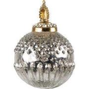 Clayre & Eef Kerstbal Ø 7 cm Zilverkleurig Glas