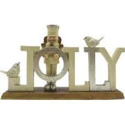 Clayre & Eef Beeld Notenkraker 18 cm Beige Kunststof