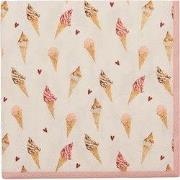 Clayre & Eef Servetten Papier Set van 20 33x33 cm (20) Beige Roze Papi...