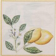 Clayre & Eef Servetten Papier Set van 20 33x33 cm (20) Beige Geel Papi...