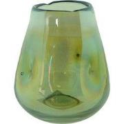 Clayre & Eef Vaas Ø 10x12 cm Groen Glas