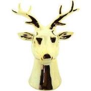 Clayre & Eef Beeld Hert 12 cm Goudkleurig Porselein