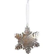Clayre & Eef Kersthanger Sneeuwvlok 7x1x9 cm Zilverkleurig Goudkleurig...