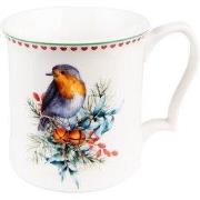 Clayre & Eef Mok 414 ml Wit Porselein Vogel