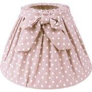 Clayre & Eef Lampenkap Ø 22x14 cm Bruin Wit Katoen Stippen