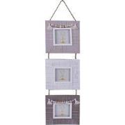 Clayre & Eef Fotolijst 7x7 cm (3) Grijs Wit Hout