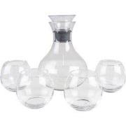 Clayre & Eef Karaf met Glazen 1740 ml / 375 ml Glas