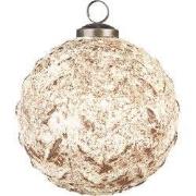 Clayre & Eef Kerstbal Ø 12 cm Bruin Glas