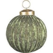 Clayre & Eef Kerstbal Ø 7 cm Groen Glas