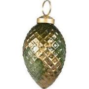 Clayre & Eef Kerstbal Ø 5 cm Groen Goudkleurig Glas