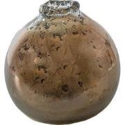 Clayre & Eef Vaas Ø 10x10 cm Bruin Glas