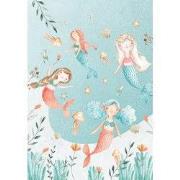 Meermin meisjes - Kinderbehang - 194,8 cm x 280 cm - Walloha