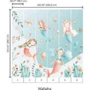 Meermin meisjes - Kinderbehang - 292,2 cm x 280 cm - Walloha