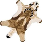 Clayre & Eef Vloerkleed Geit 60x90 cm Bruin Beige Wol