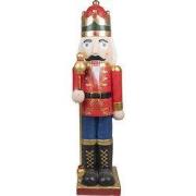 Clayre & Eef Beeld Notenkraker 120 cm Rood Blauw Kunststof