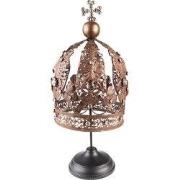 Clayre & Eef Decoratie Kroon 40 cm Bruin IJzer