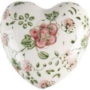 Clayre & Eef Decoratie 8x4 cm Roze Beige Keramiek Bloemen