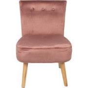 Clayre & Eef Eetkamerstoel 51x58x76 cm Roze Hout