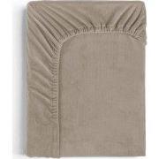 Sleeptime Velvet Hoeslaken Taupe-Lits-jumeaux (180x200 cm)
