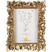 Clayre & Eef Fotolijst 10x15 cm Goudkleurig Polyresin Bloemen