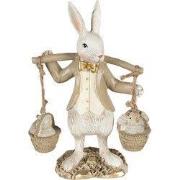 Clayre & Eef Beeld Konijn 17 cm Beige Bruin Polyresin