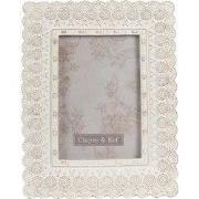 Clayre & Eef Fotolijst 10x15 cm Wit Polyresin
