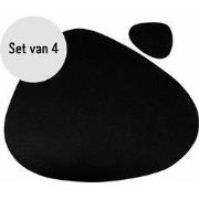 Krumble Placemat set design - 4 stuks - Zwart