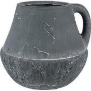 Clayre & Eef Bloempot 19x19x17 cm Grijs Steen