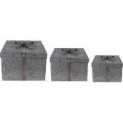 Clayre & Eef Opbergdoos 24x24x18 cm Grijs Metaal