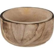 Clayre & Eef Serveerschaal Ø 28x13 cm Bruin Hout