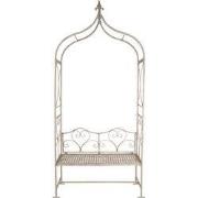 Clayre & Eef Rozenboog met Bank 108x41x239 cm Wit IJzer