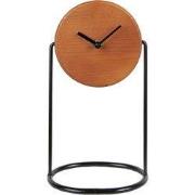 Clayre & Eef Tafelklok 28 cm Bruin Zwart Hout