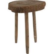 Clayre & Eef Plantentafeltje Ø 24x36 cm Bruin Hout