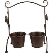 Clayre & Eef Bloempot 40x20x47 cm Bruin IJzer