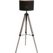 Mexlite - vloerlamp - Triek - zwart - metaal stof - Ø 75cm - E27 - 717...