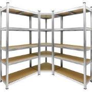 Set van 3 rekken belastbaar tot 750 kg gemaakt van hout en metaal