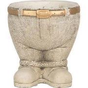 Clayre & Eef Bloempot Broek Ø 15x17 cm Grijs Steen