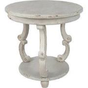 Clayre & Eef Bijzettafel Ø 66x64 cm Grijs Hout