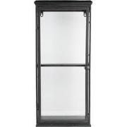 Clayre & Eef Vitrinekast 31x21x70 cm Zwart IJzer