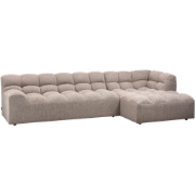 WOOOD Allure Chaise Longue Bank - Polyester - Bruin Melange-79x324x165